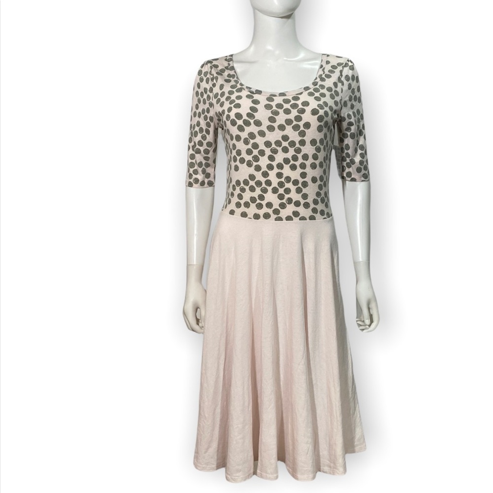 LuLaRoe Nicole Medium polka dot pink/peachy dress